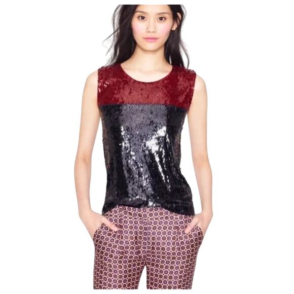 J. Crew Collection Women's Embellished Sequin Sleeveless Shell Top Size XL - Picture 2 of 8
